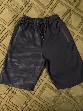 Boy's Athletic Camo Performance Shorts - Navy